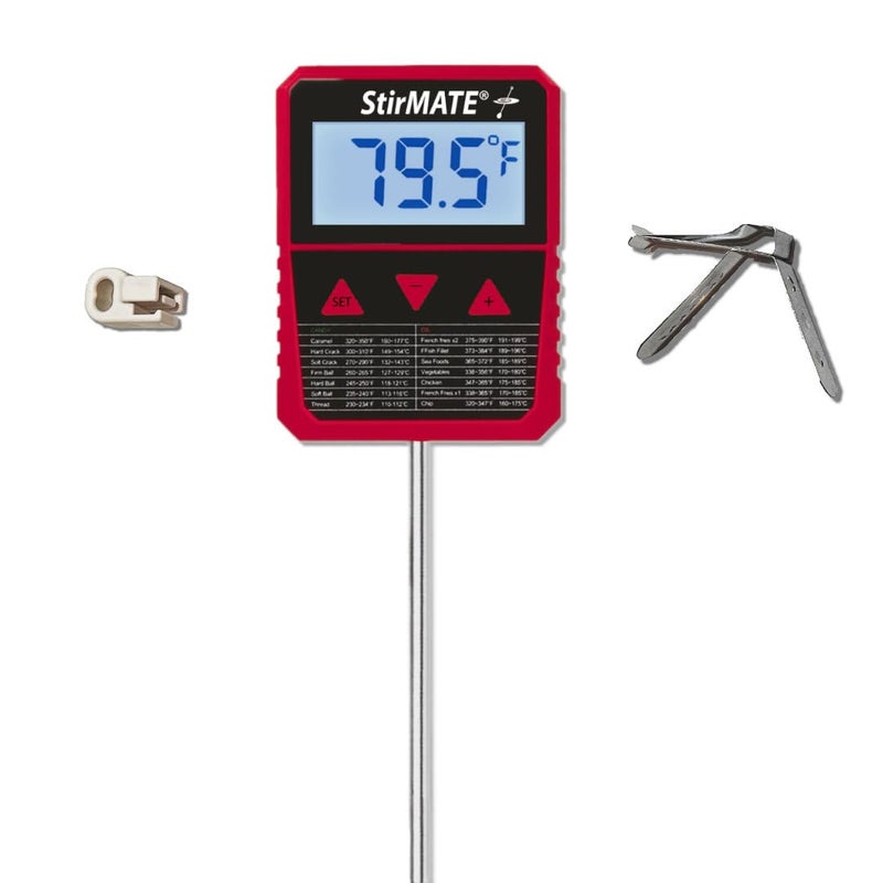 STIRMATE Culinary Thermometer – Digital Candy & Deep Fry Stainless Probe with Pot Clip and Adapter - Image 1